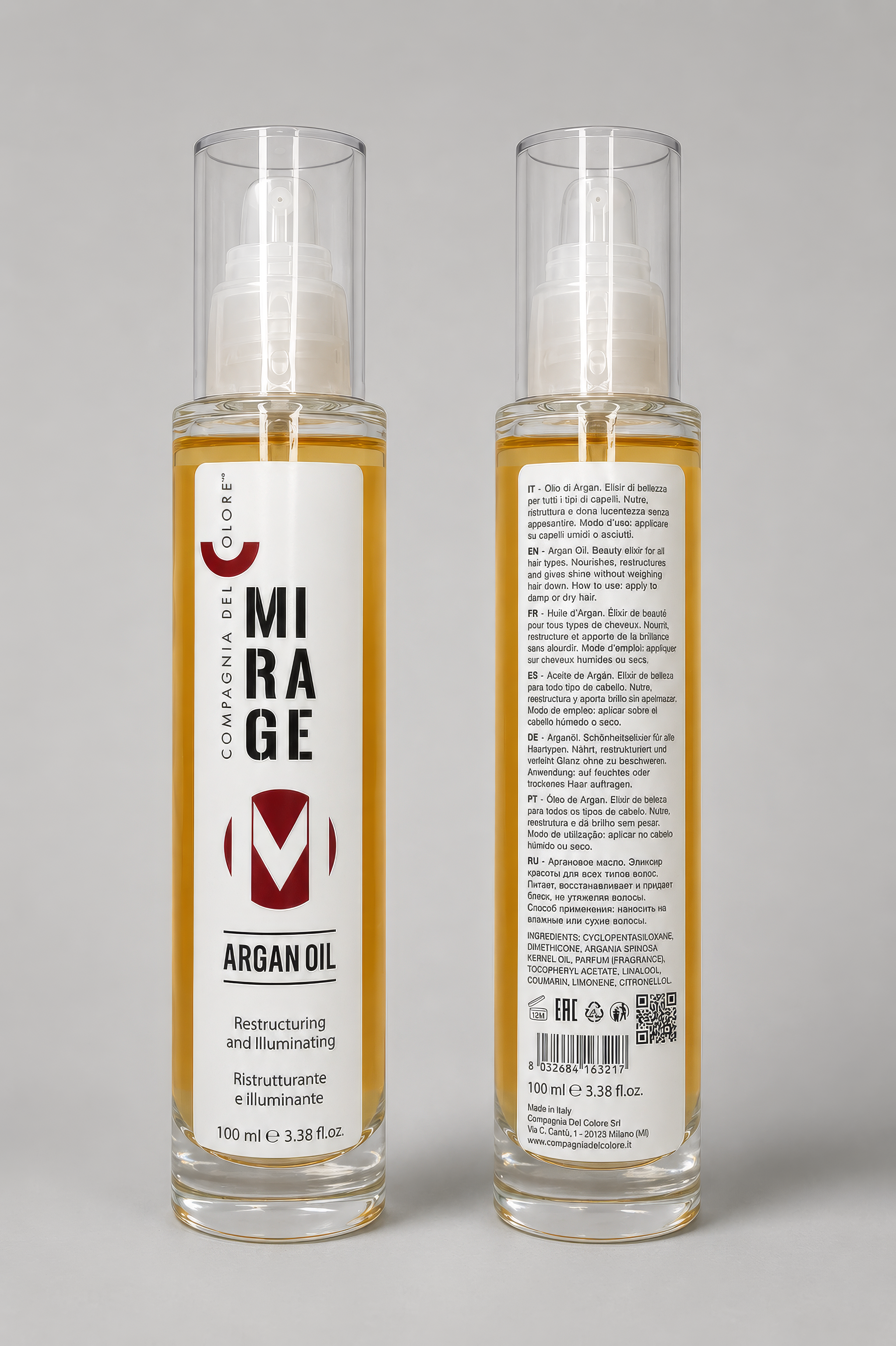 Mirage restructuring and illiminating whit agan oil  compagnia del colore