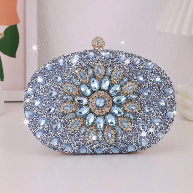 Glamorous Gala Handbag Blue Stone