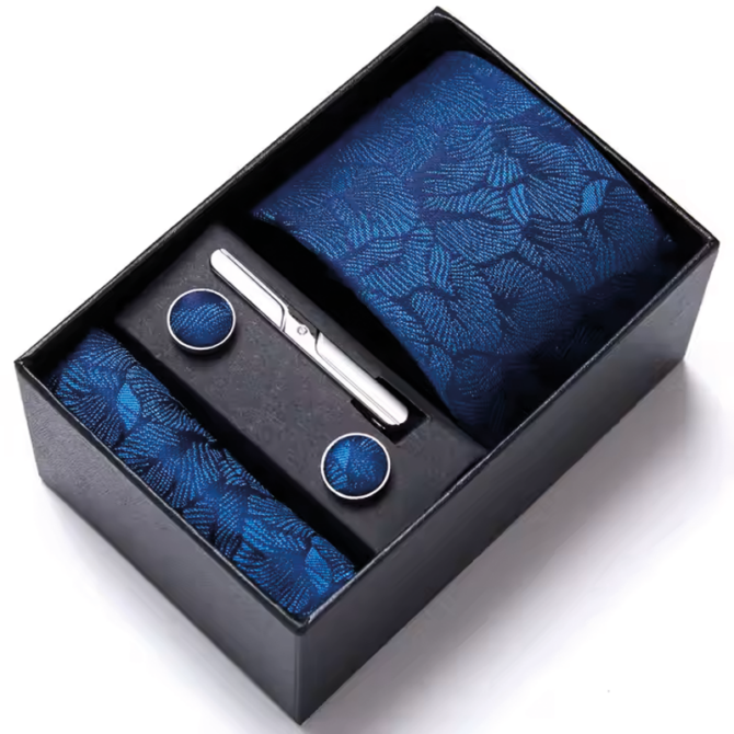 Men’s Tie Luxury Gift Box Sets Dark Blue